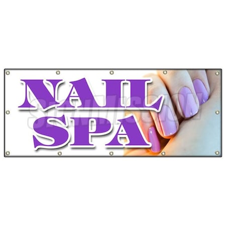 Signmission NAIL SPA BANNER SIGN manicure pedicure gel acrylic designs walk in B-120 Nail Spa